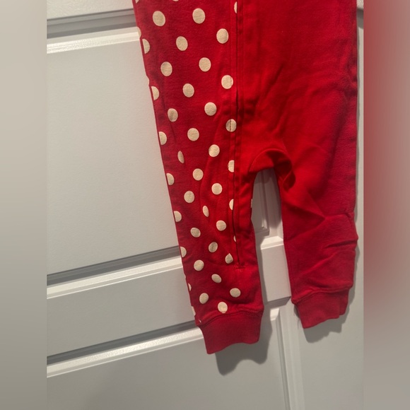 NWT Disneyland Parks Minnie Mouse Red Polka Dot Long Sleeve One Piece Size 12M - Picture 3 of 7